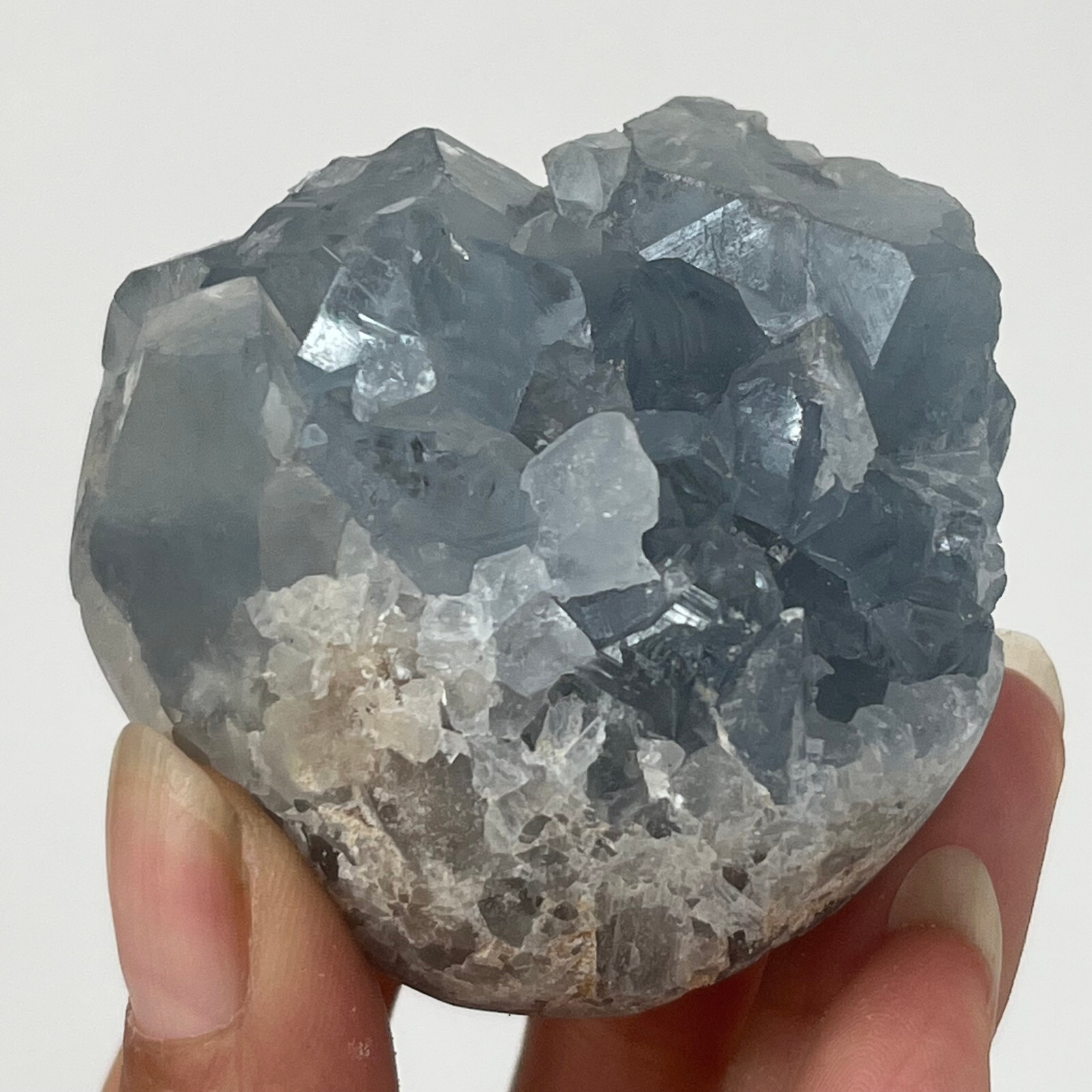 290g Natural Blue Celestite Crystal Geode Cave Mineral Specimen HEALING A54