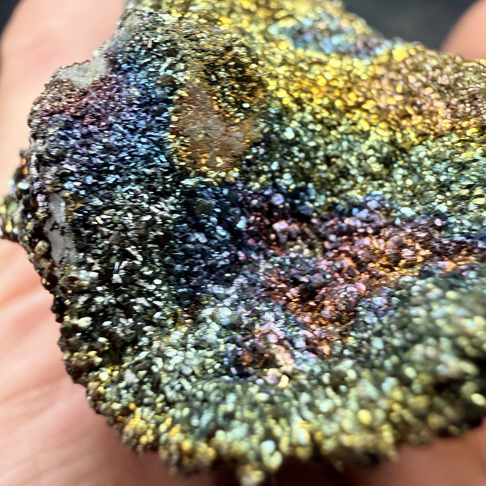 Iridescent Chalcopyrite Calcite Crystals on Matrix / Missouri *Video