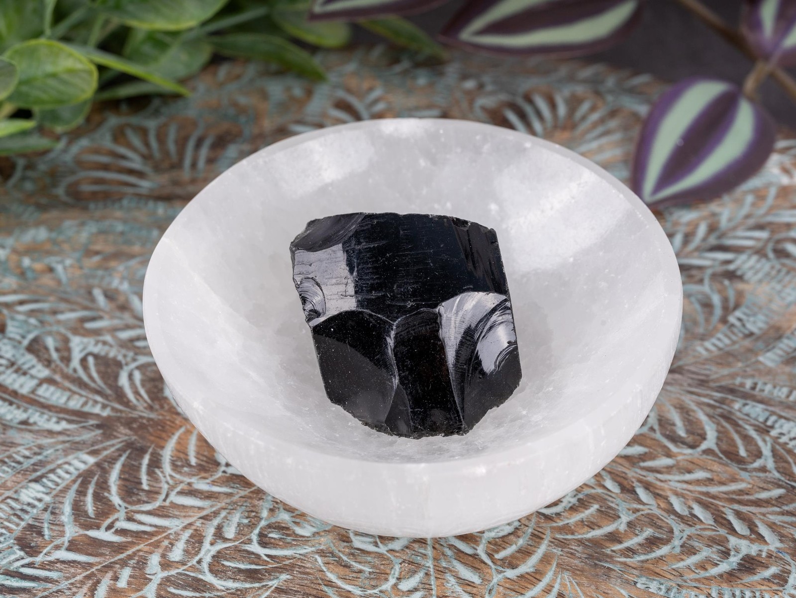 Black Obsidian Raw Crystal Stone – Healing Crystals and Stones for Meditation, R