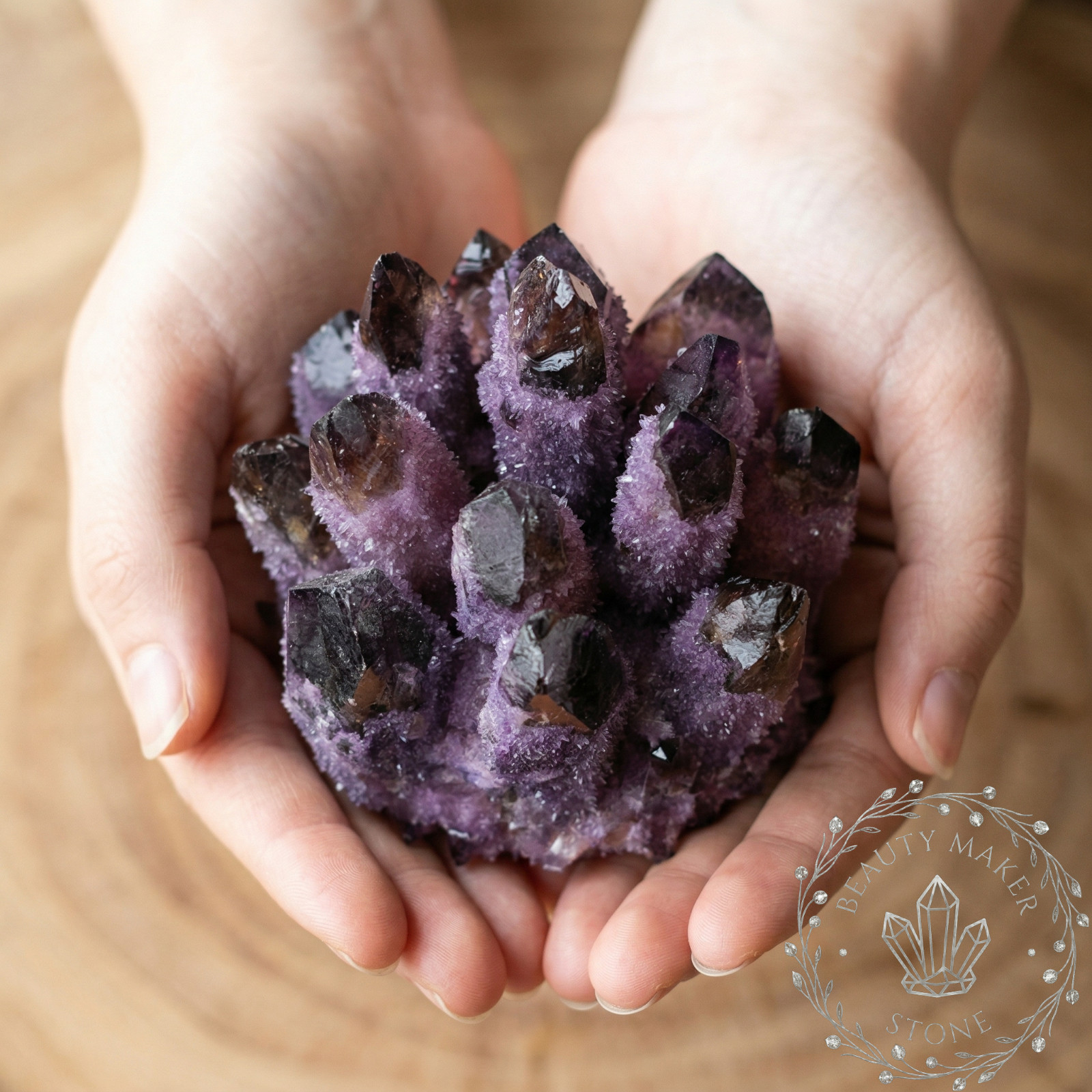 300g Rare Dark Purple Amethyst Druzy | Raw Crystal Cluster for Mature Collect