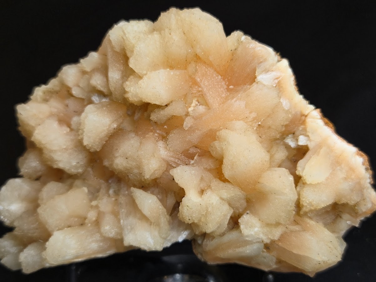 Peach Stilbite Zeolite Mineral Specimen in Matrix-Collectible Healing Crystal