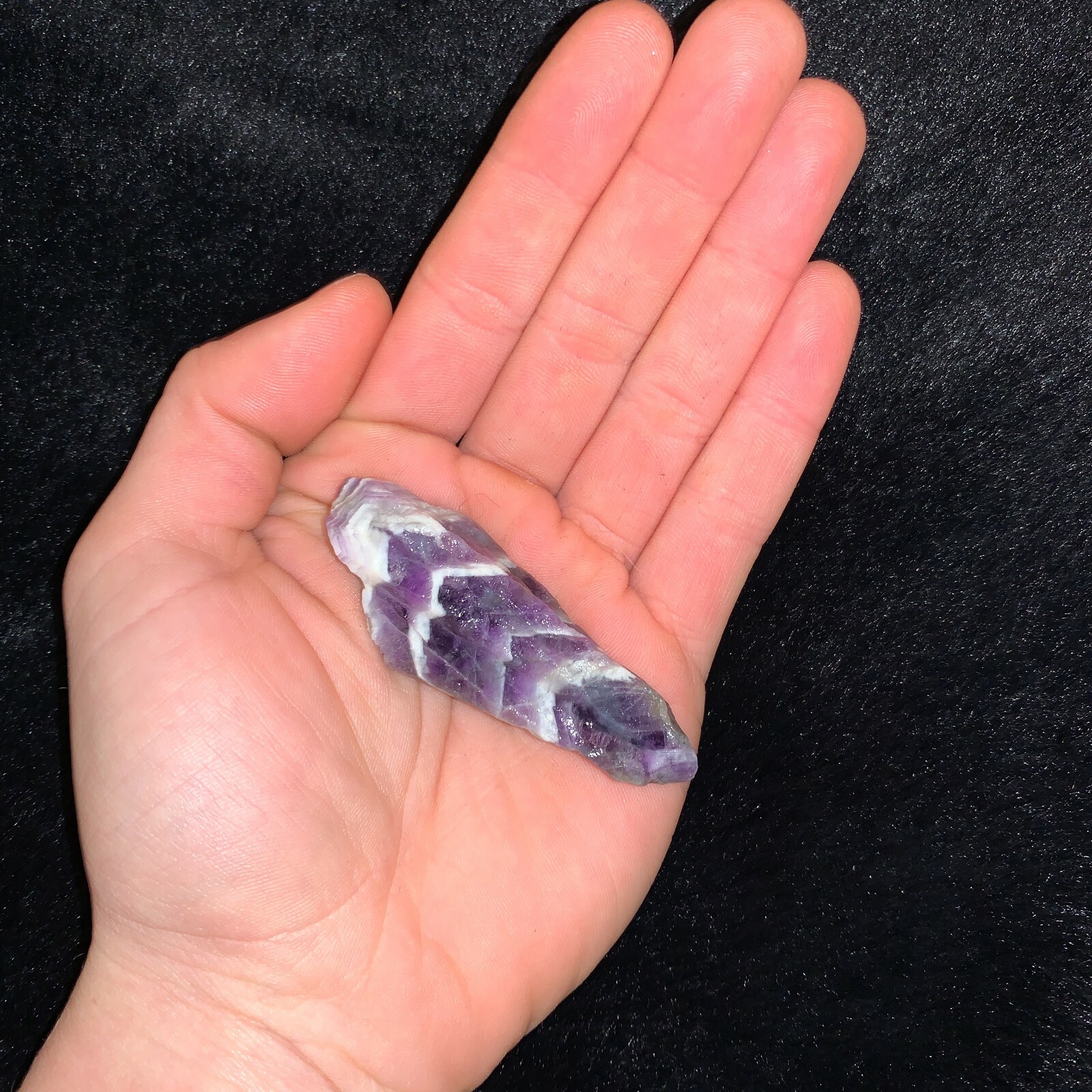 One (1) Charged Auralite Rough Gemstone + A FREE Selenite Charging Stick