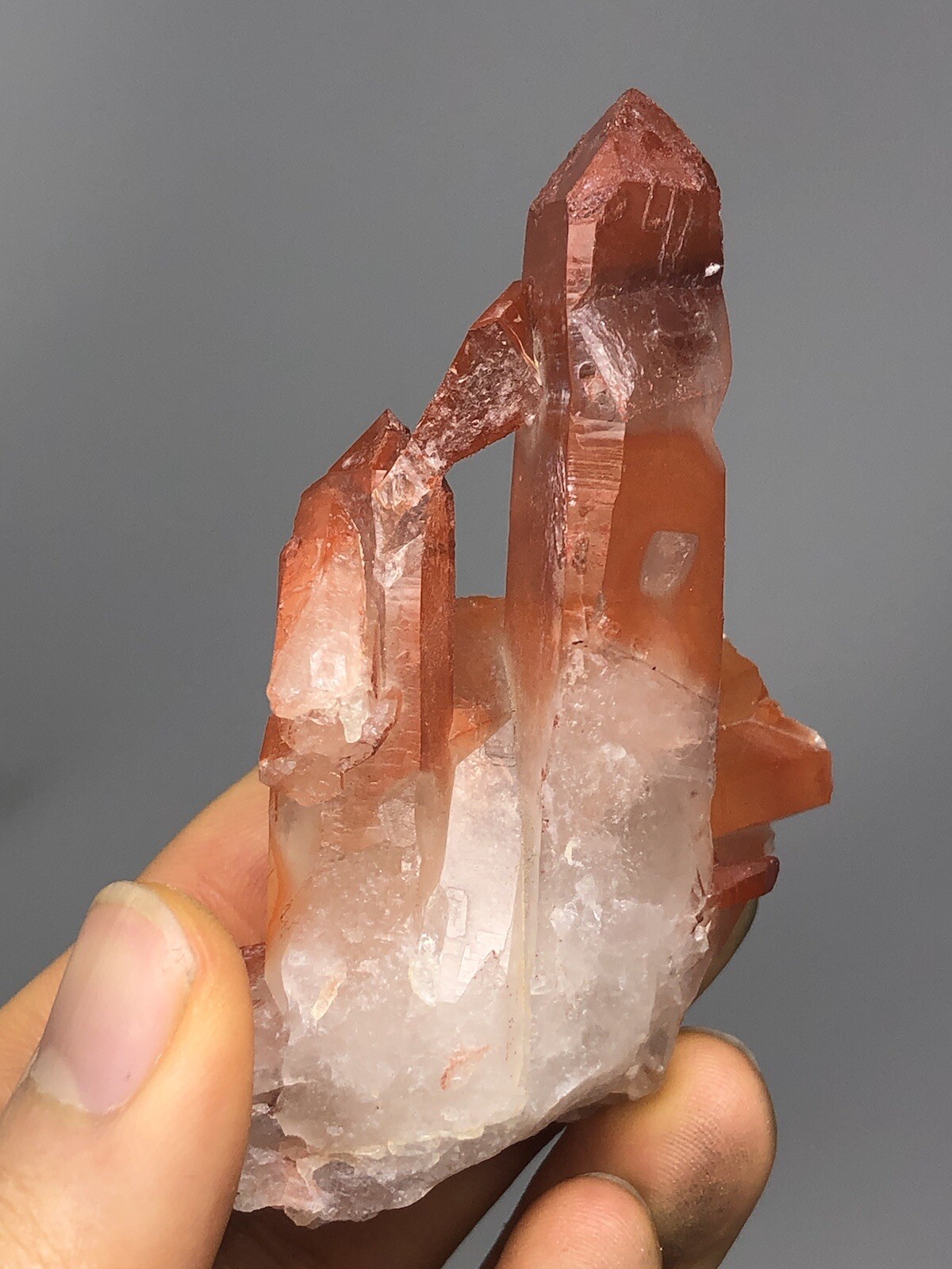 Red Quartz Crystal Cluster Point Morocco 2.4oz N34