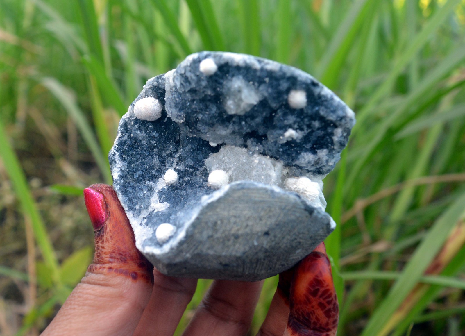 okenite balls w/ calcite & matrix minerals specimen j-1