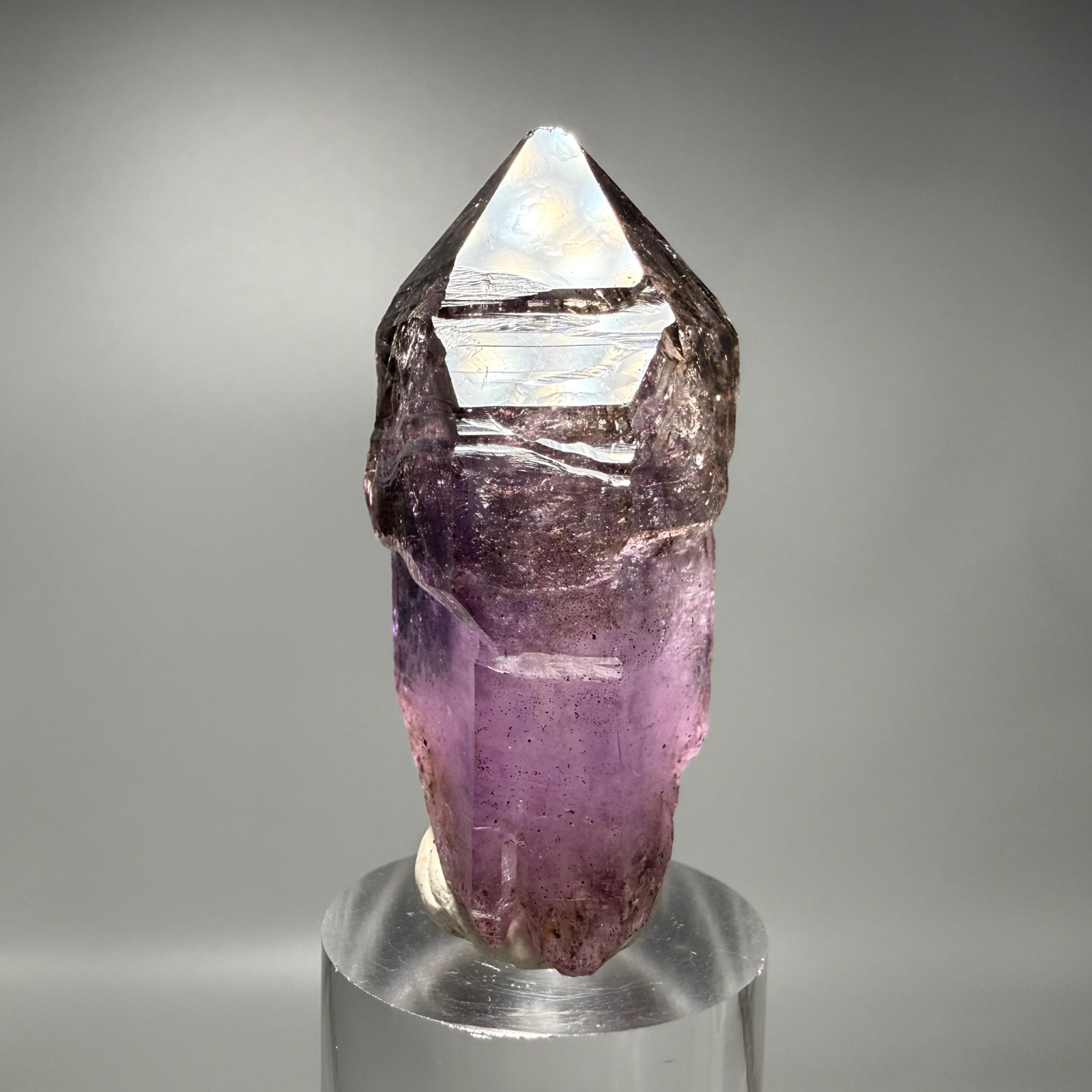 Large Moving Bubble! RARE Elestial Lilac Pink Shangaan Amethyst Enhydro Crystal