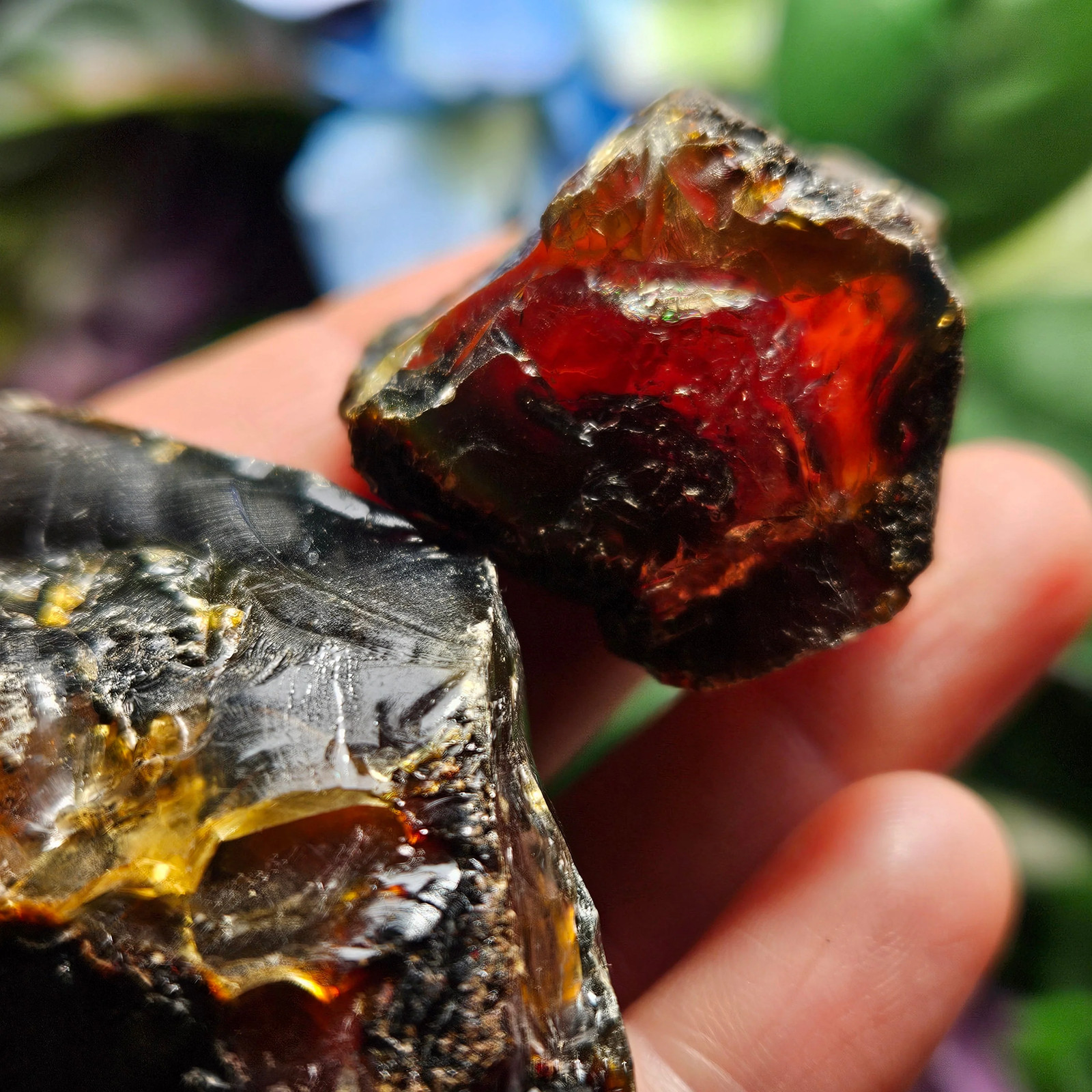 Blue Amber Specimen