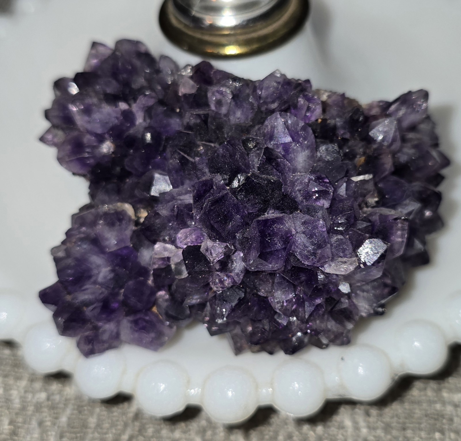 Natural Dark Purple Amethyst Crystal Cluster