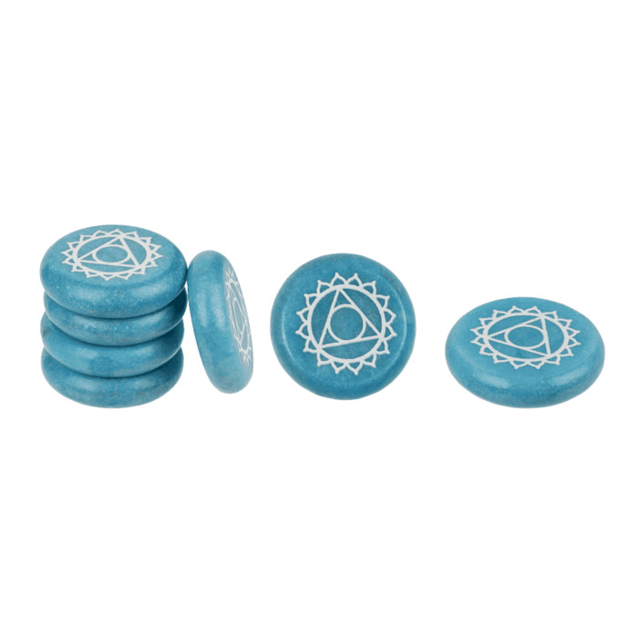 Chakra Healing Beads 7 Assorted Set 3.5cm 20g with Explanation Sheet | 56pcs