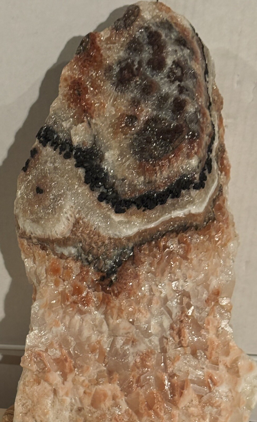 20 Pounds Multi Colored Calcite. 12 Inches Tall 9 Inches Wide 3 1/2 Inches Thick