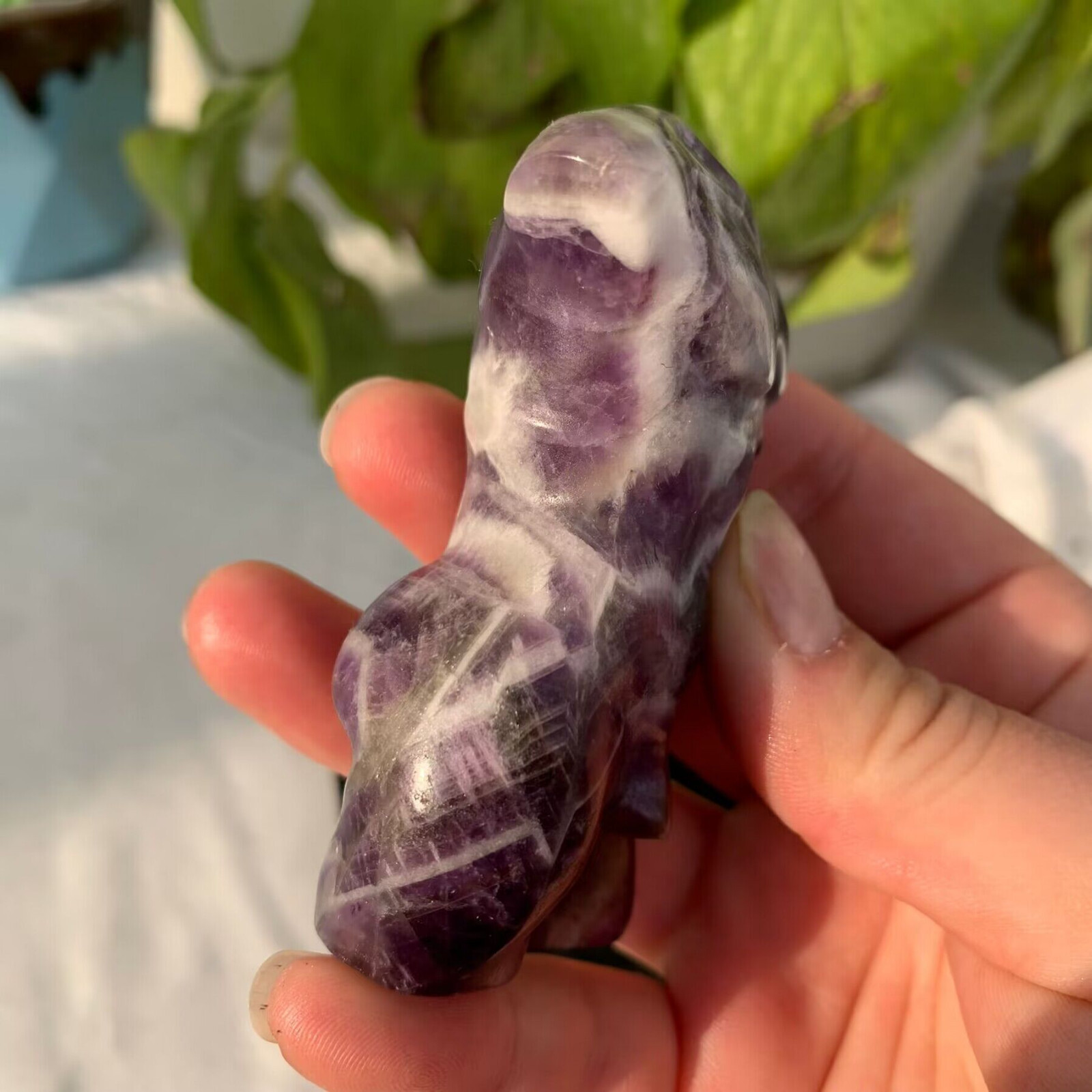 133g Dream Amethyst Male Body Model Carving Quartz Crystal Specimen Collection