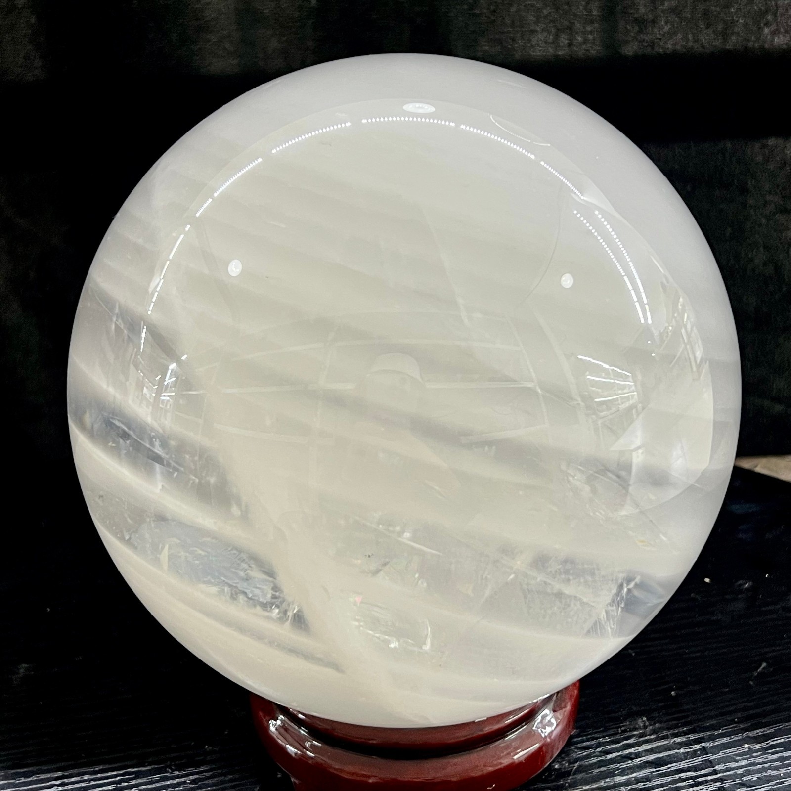 22LB Top Natural Clear Quartz Sphere Crystal Ball Reiki Meditation Gems Gifts