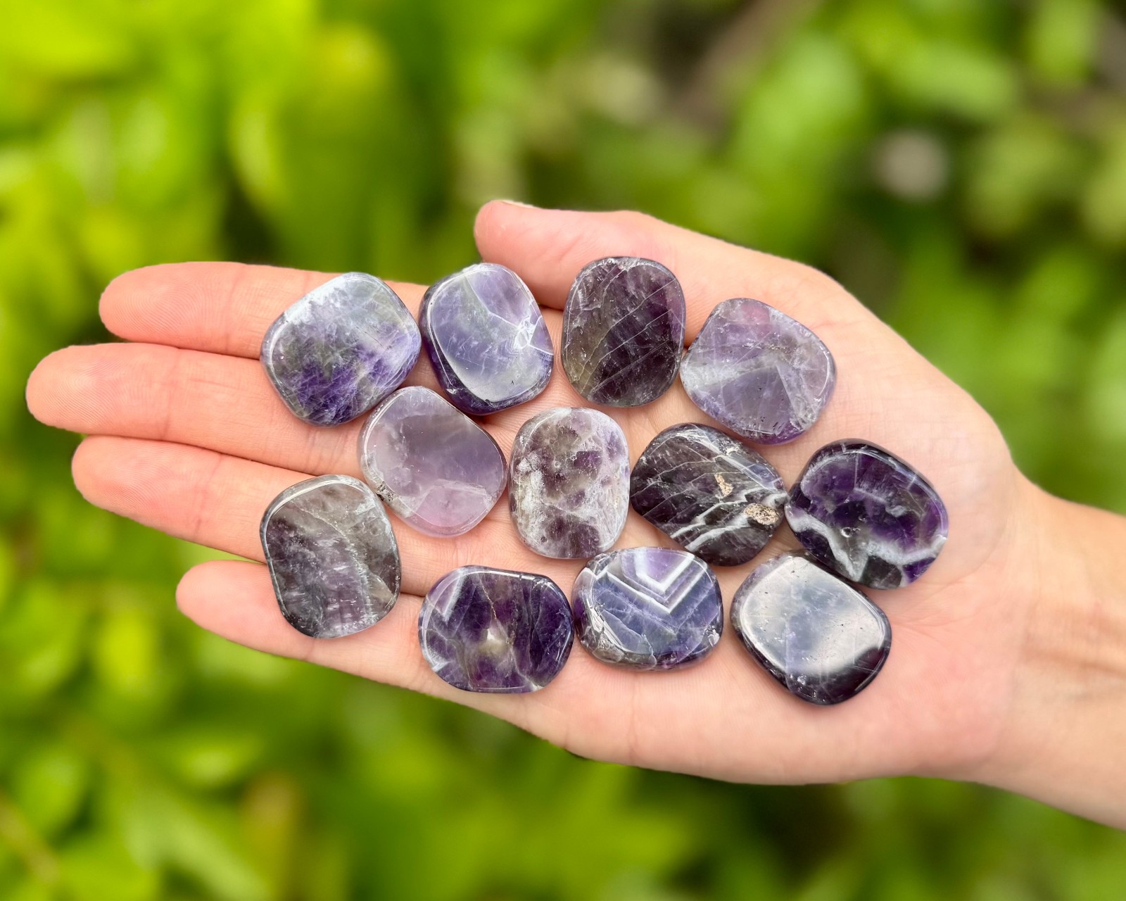 Mini Crystal Palm Stones BUY 2 GET 1 Free: Choose Gemstone (Natural Worry Stone)