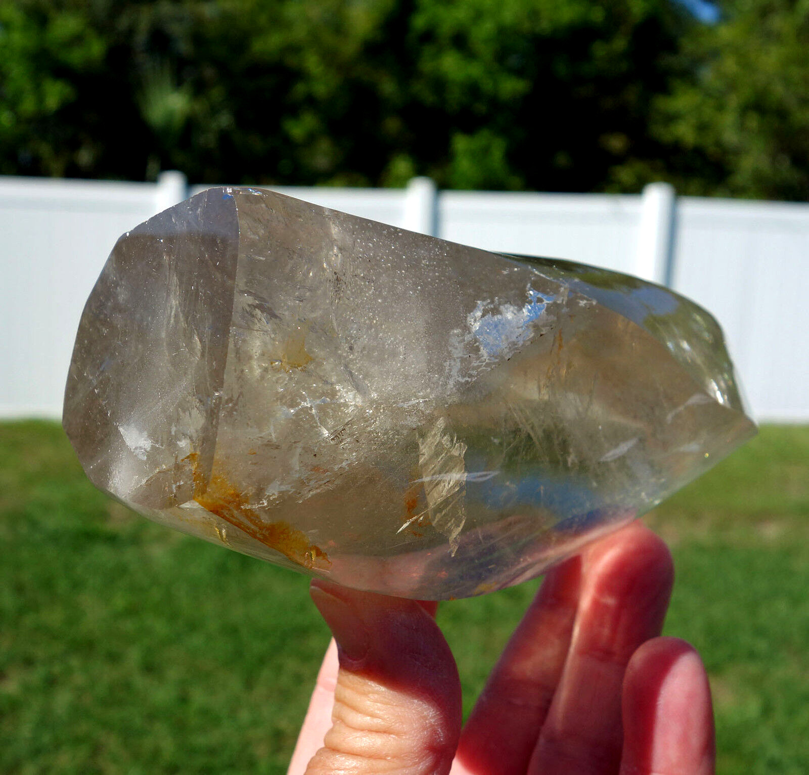 Large CITRINE Quartz Crystal Point Polished Free Form Flame Twist For Sale