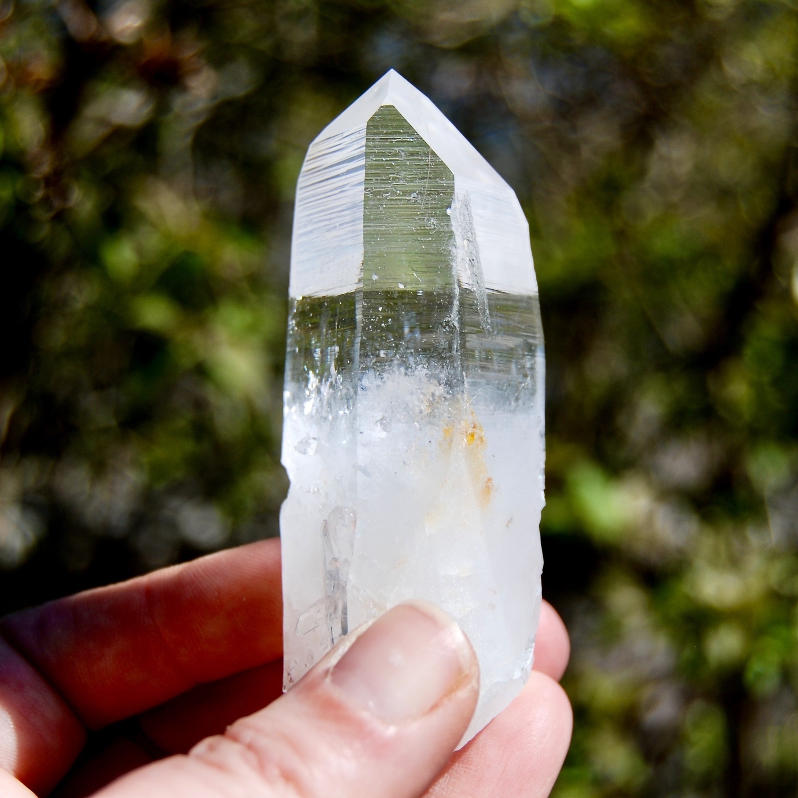 3.5in 143g Yin Yang Lightning Strike Blades of Light Lemurian Crystal, Colombia