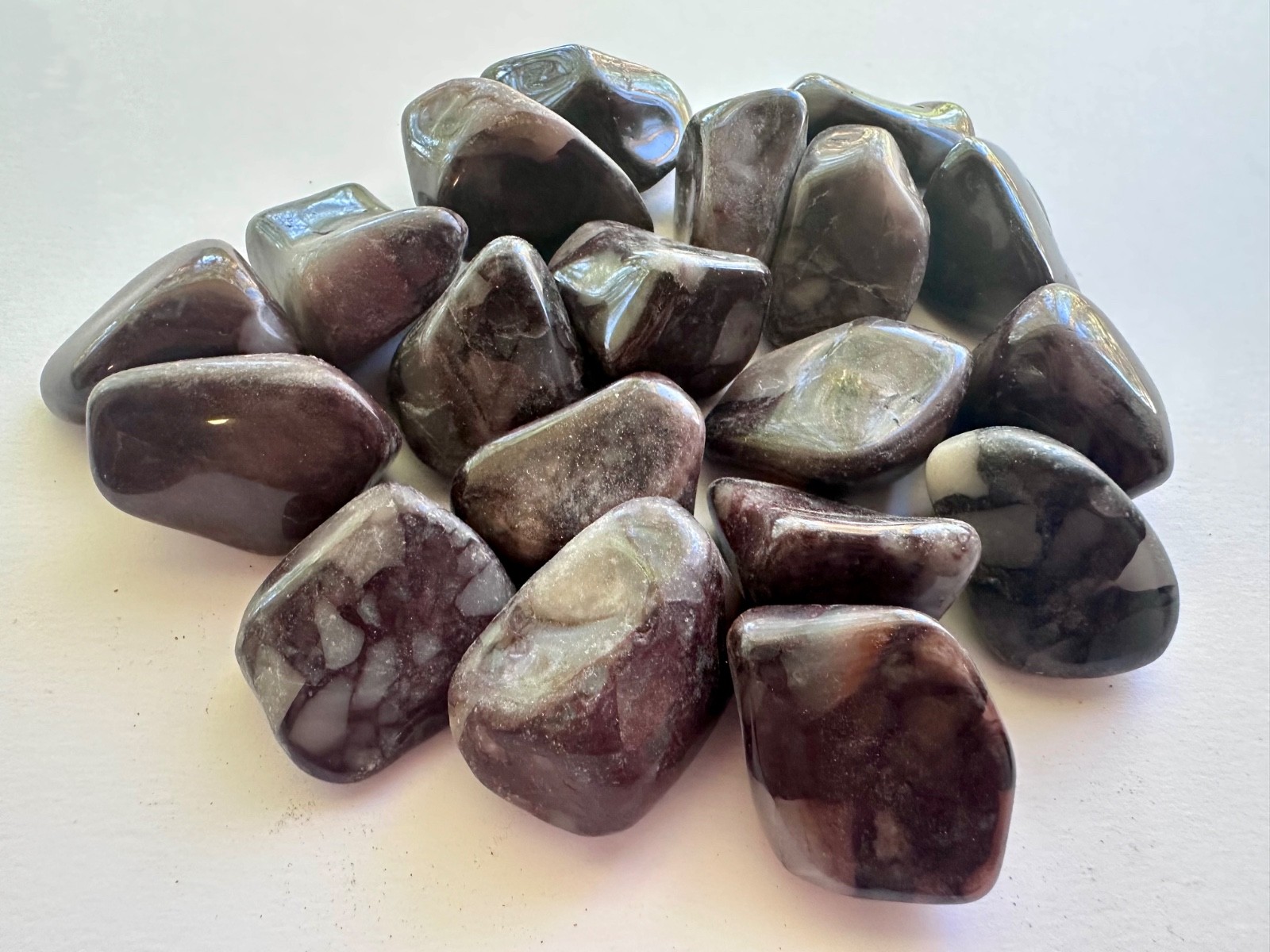 3x Cataclasite Tumbled Stones XL 30-40mm Reiki Healing Crystal Transformation