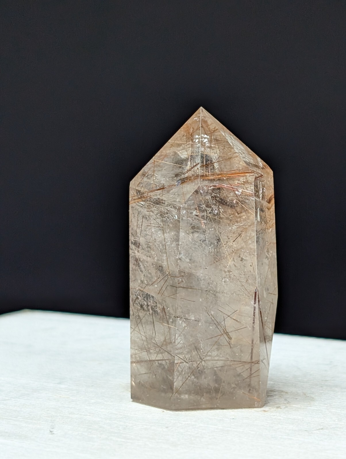 Golden Rutile Tower Rutilated Point Crystal Gemstone Quartz Chakra