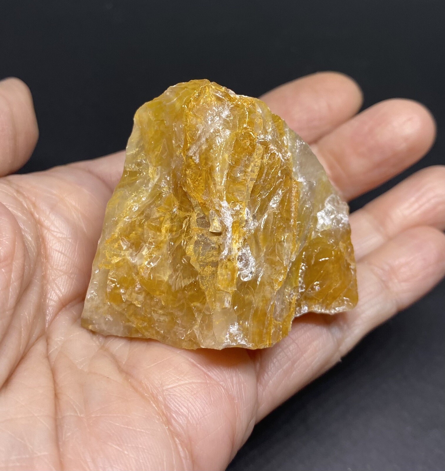 Yellow Hematoid Genuine Quartz Rough Stone From Madagascar 85.8g