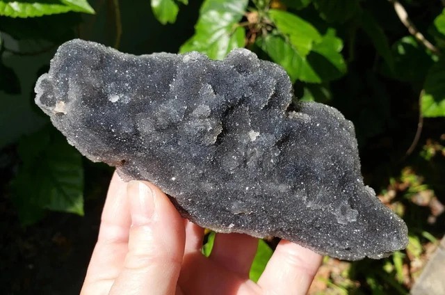 Raw Rough Black Sphalerite Cluster Geode Crystal Mineral Specimen Home Decor