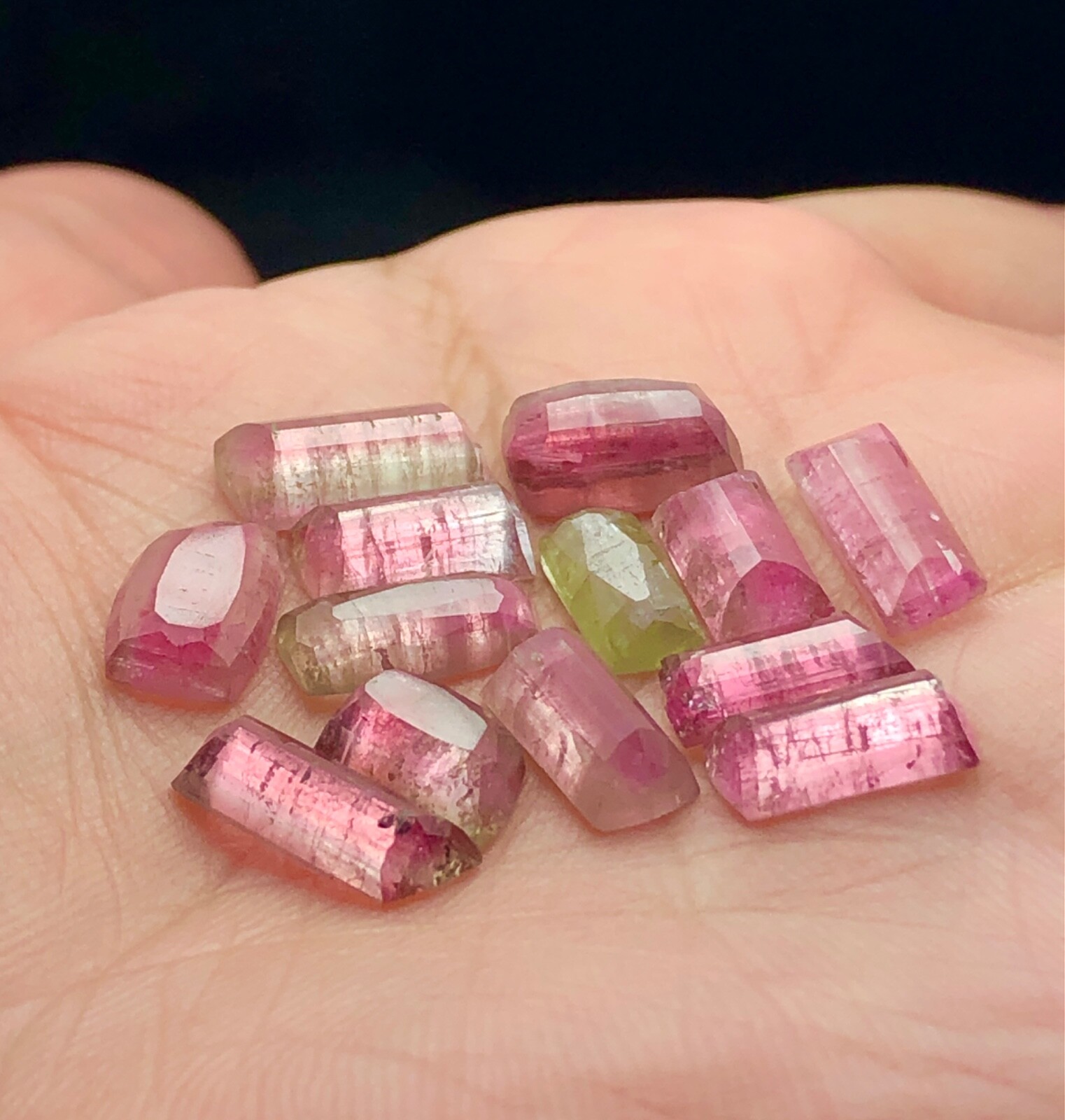 30 Carts Beautiful Mix Color Tourmaline Rosecuts 100% Natural from Afghanistan