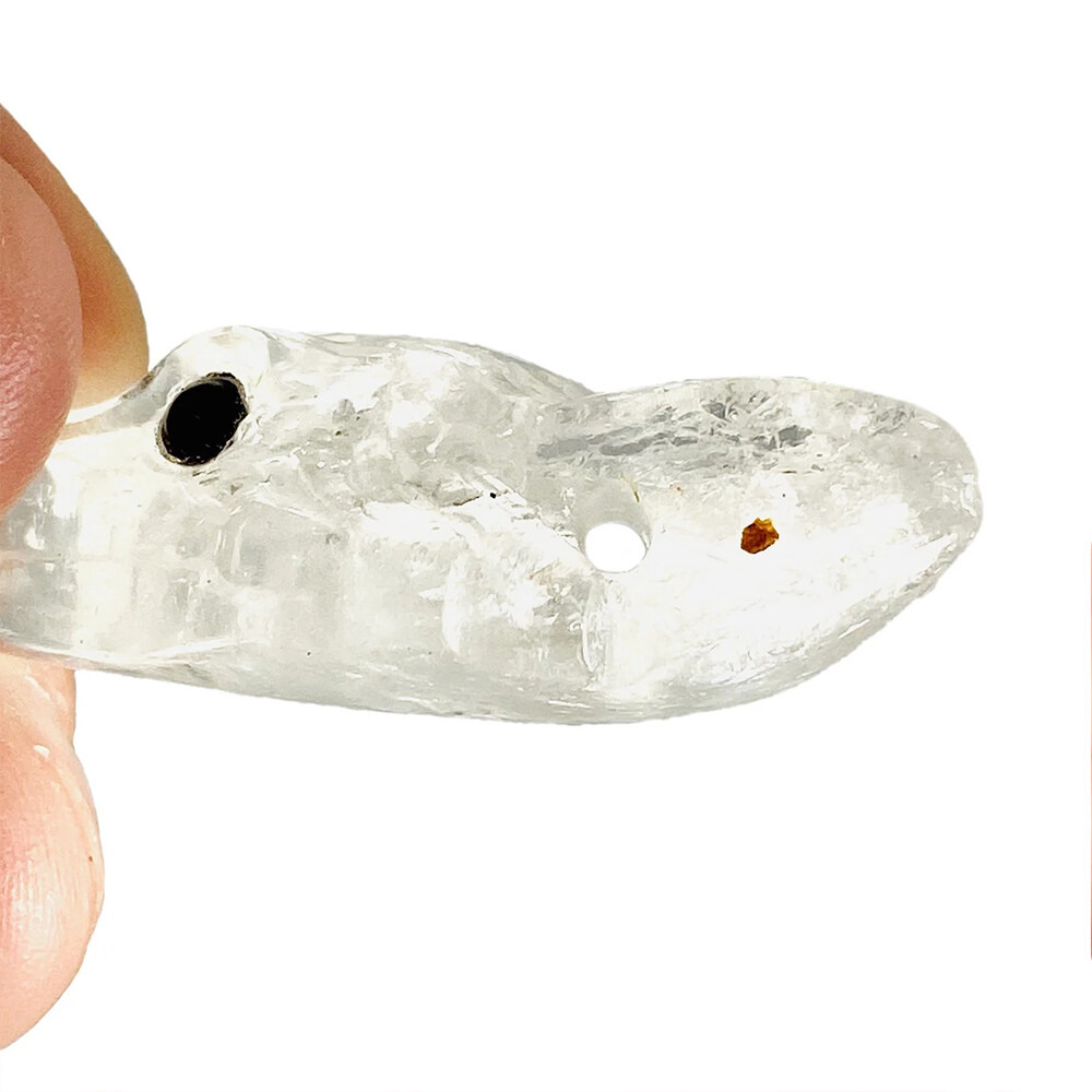 Wolf Head Pendant Natural Crystal Healing Quartz Stone Carved DIY Necklace Decor