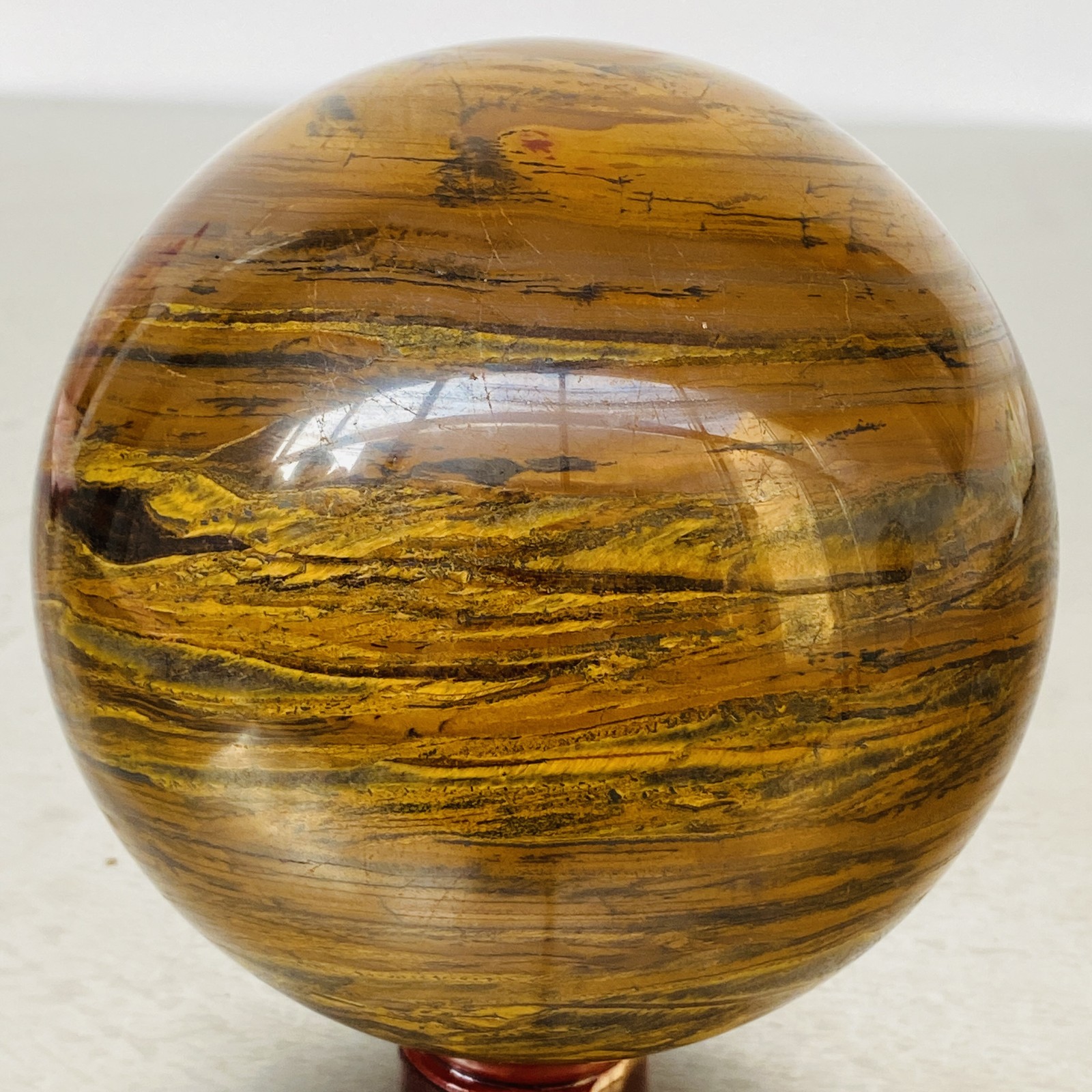 Natural Tiger Eye stone ball quartz crystal ball Reiki healing 3020G