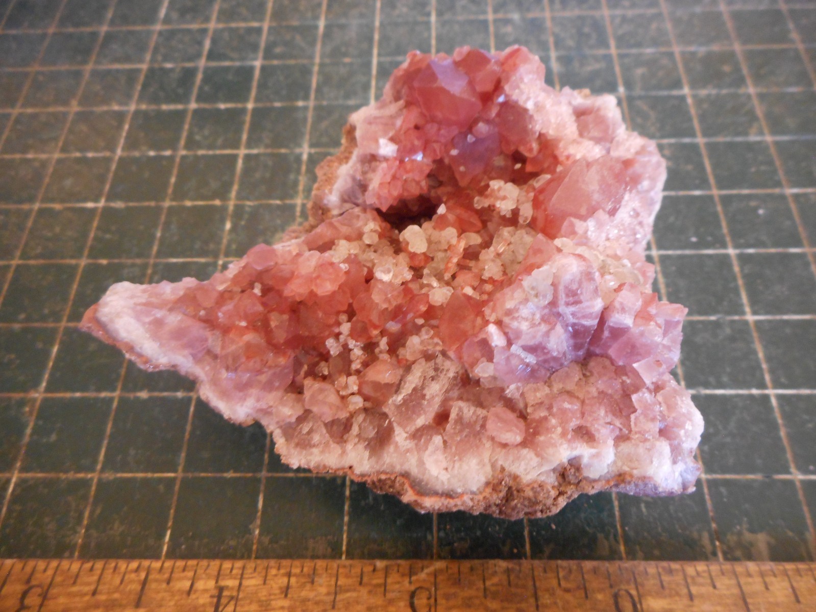 Rare Rose Quartz Crystal Cluster Geode. Pink Stone Specimen Brazil RQ54
