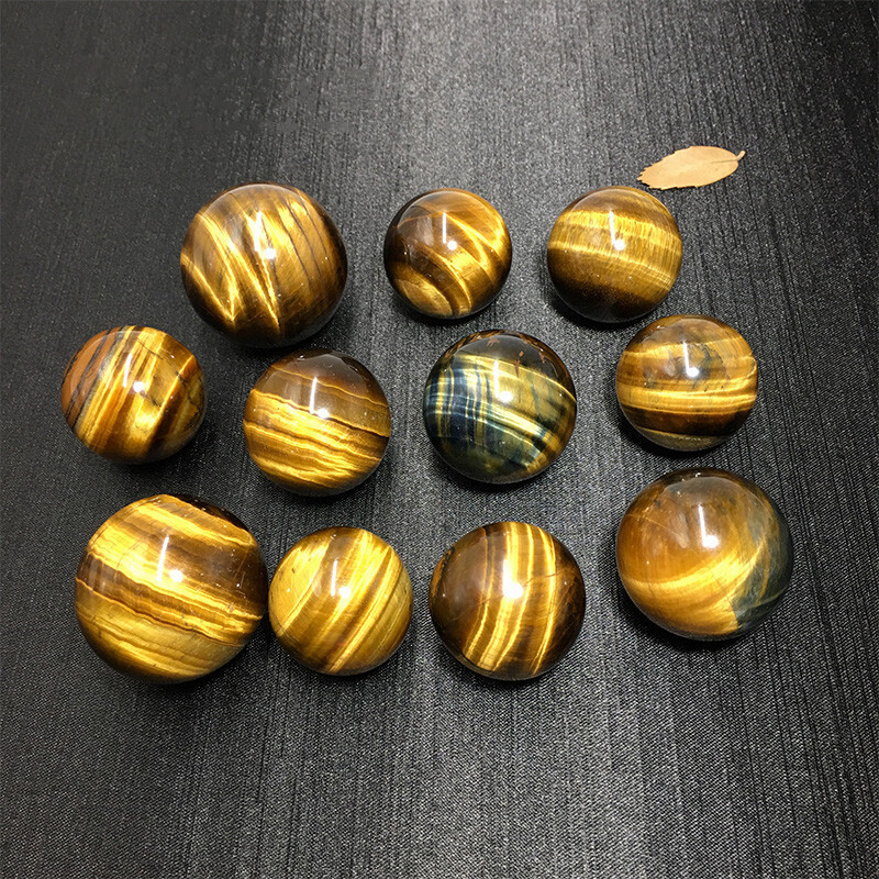 AAAA 40mm Natural Tiger’s eye jasper sphere Quartz Crystal Ball Healing US Ship