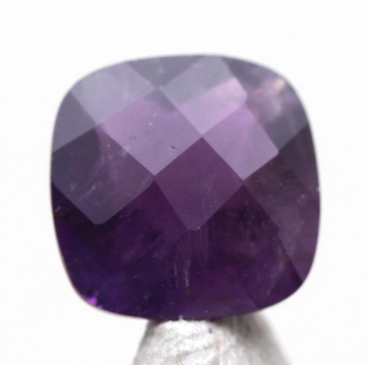 AMETHYST Purple Faceted Quartz Crystal Gemstone Cushion AUTHENTIC Gem A++ Grade