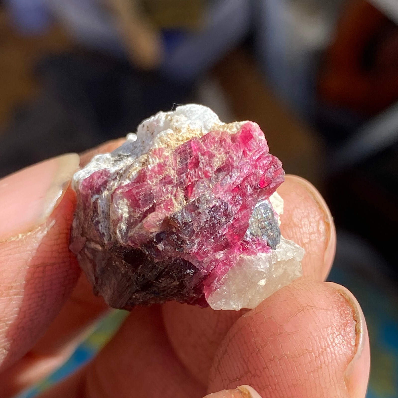 7.0g Natural Pink Tourmaline Crystal Cluster Rough Gem Mineral Specimen