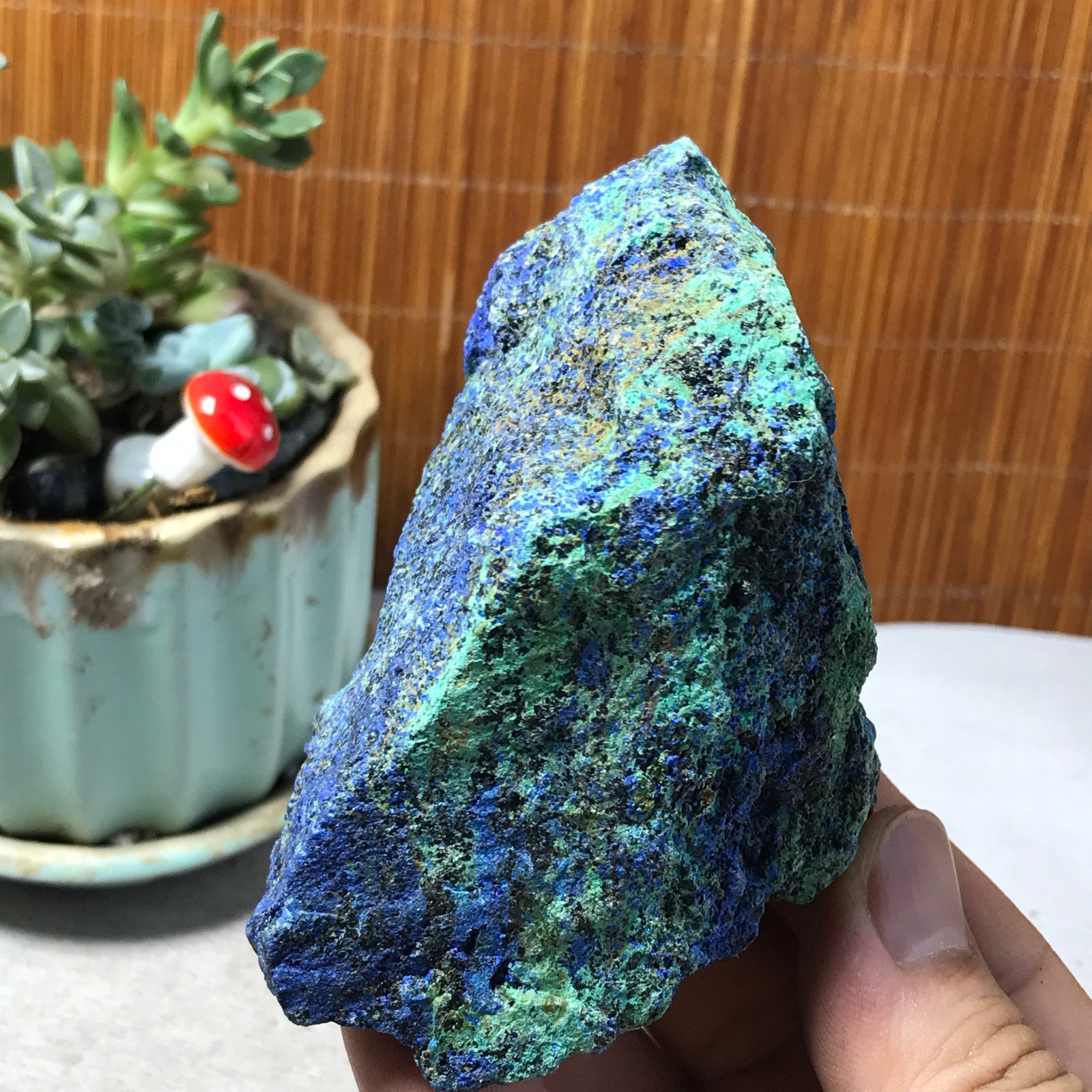 219g Natural Azurite/Malachite gemstone Rough original Crystal Specimen A6538