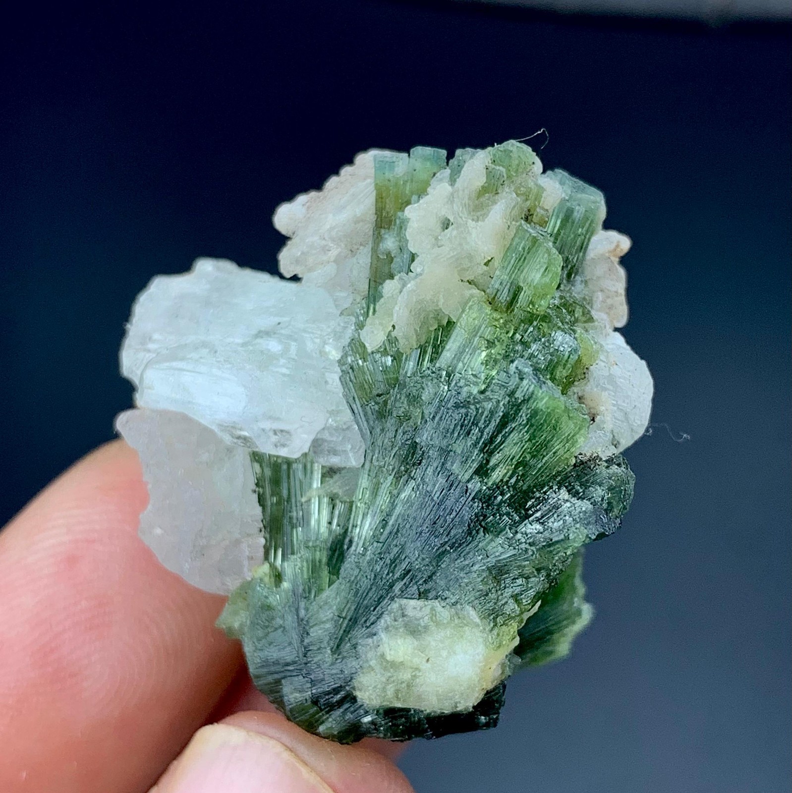 90Cts Beautiful Tourmaline Crystals Bunch With Kunzite From Afghanistan.