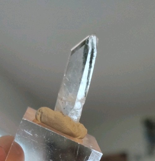 26mm Sharp Green Chlorite Phantom Quartz Crystal Meigu China Thumbnail Specimen