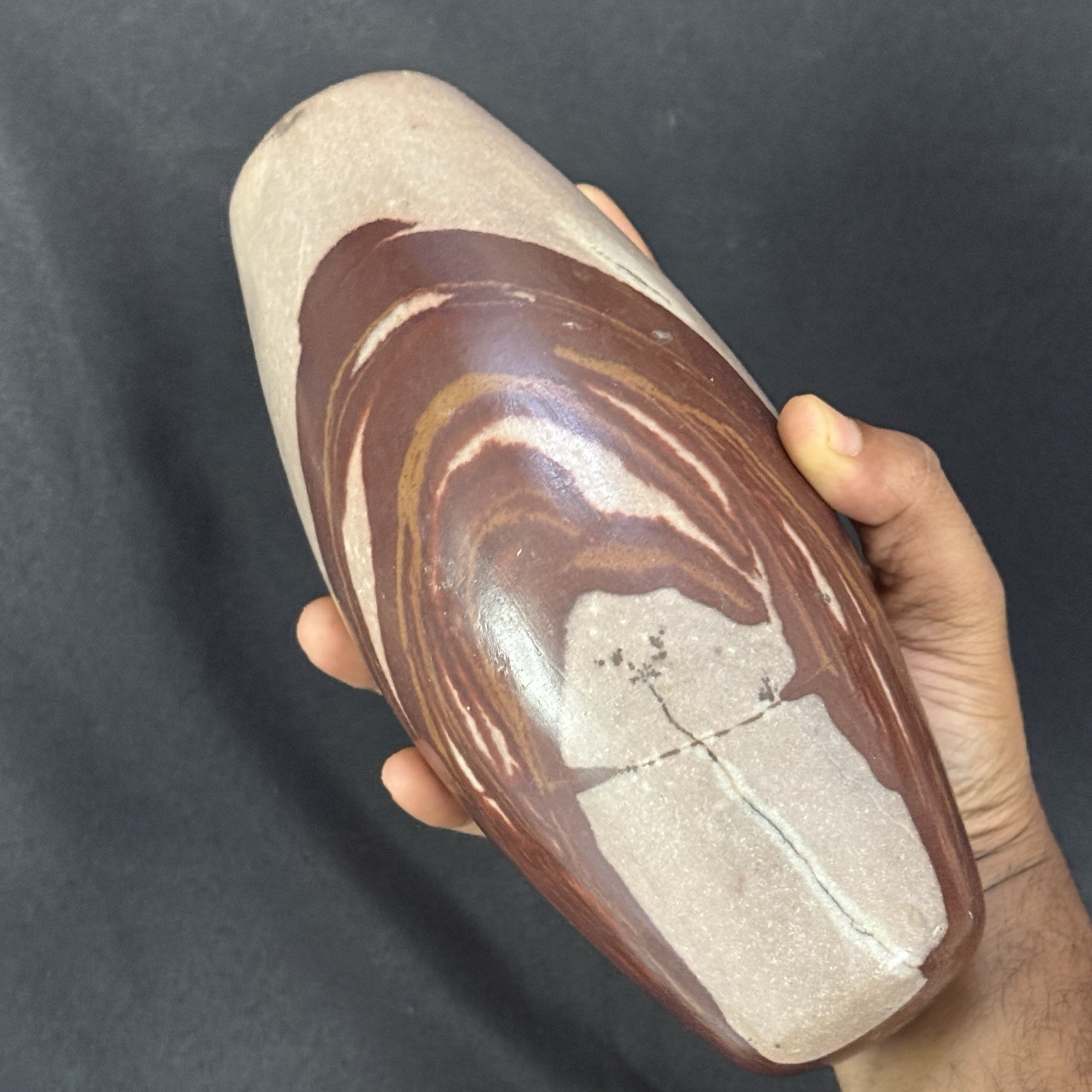 Big 9 Inch Shiva Lingam Natural stone from Narmada River in India SL25C9.2