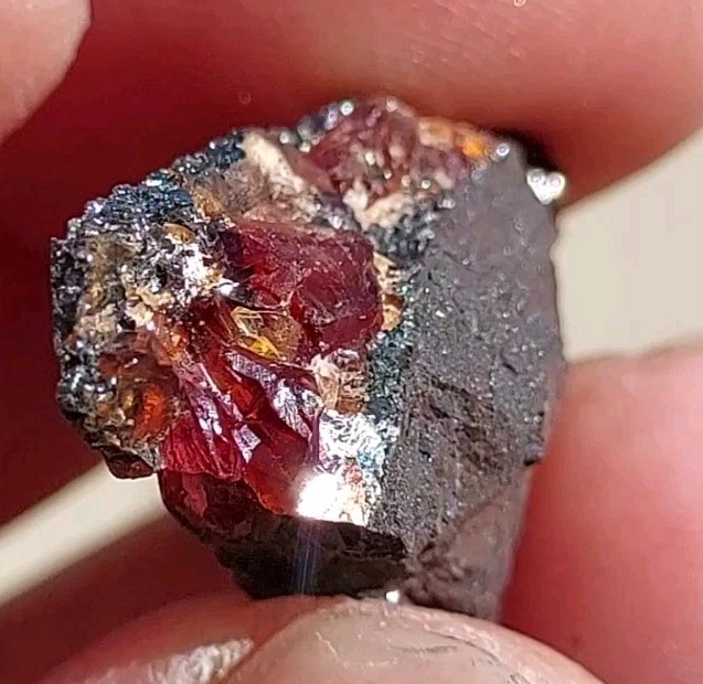 ULTRA RARE GEM RHODOCHROSITE ON MATRIX N’Chwaning I Mine, KMF, South Africa