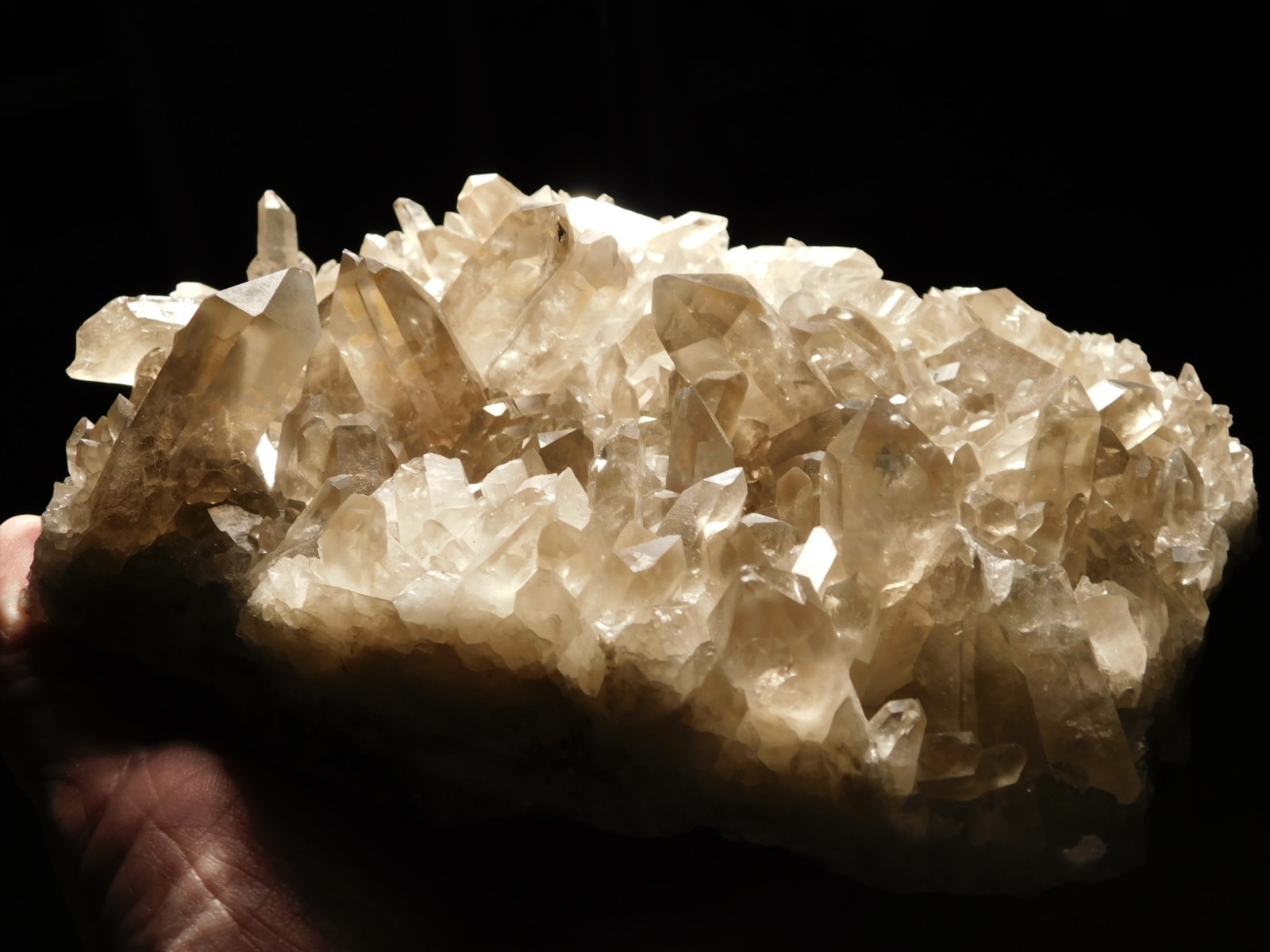 BIG! AAA SMOKY Quartz Crystal Cluster with Stand Brazil 1868gr