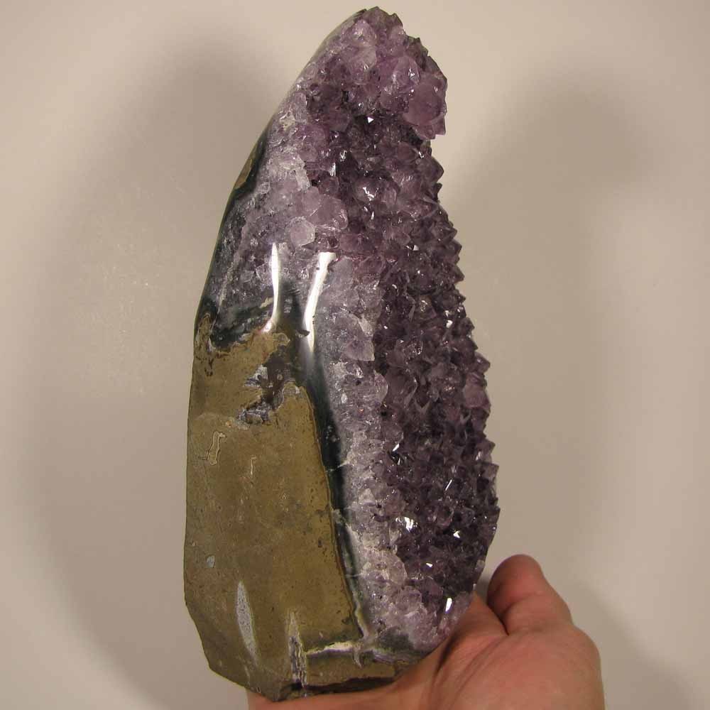 7.4″ Polished AMETHYST Crystals Cluster Freeform Standup – Uruguay – 4.8 lbs.