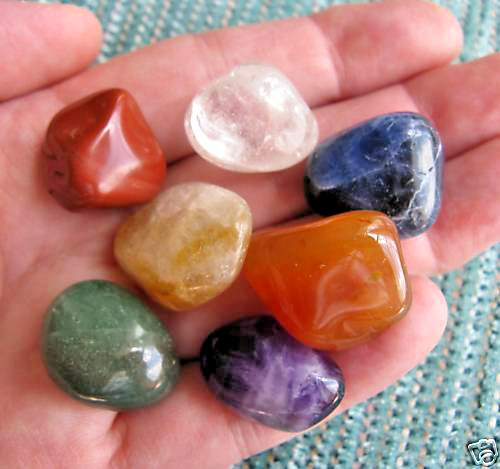 New Chakra Crystal Healing Stone Natural Gemstones Set of 7 with Bag-Gift item!