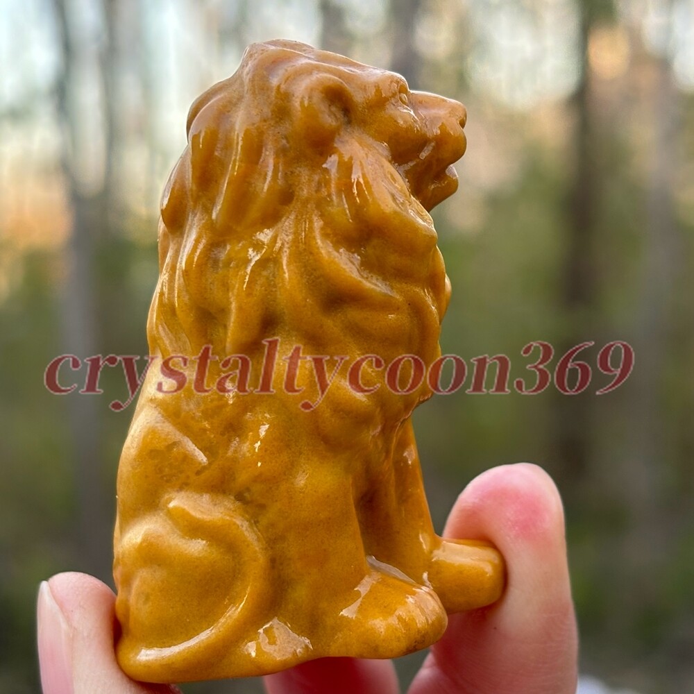 2″ Natural Quartz Crystal Lion Skull Hand Carved Quartz Crystal Reiki Animal 1pc