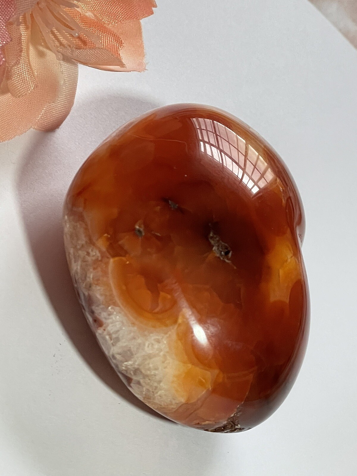 Genuine Natural Carnelian Puffy Heart Shaped