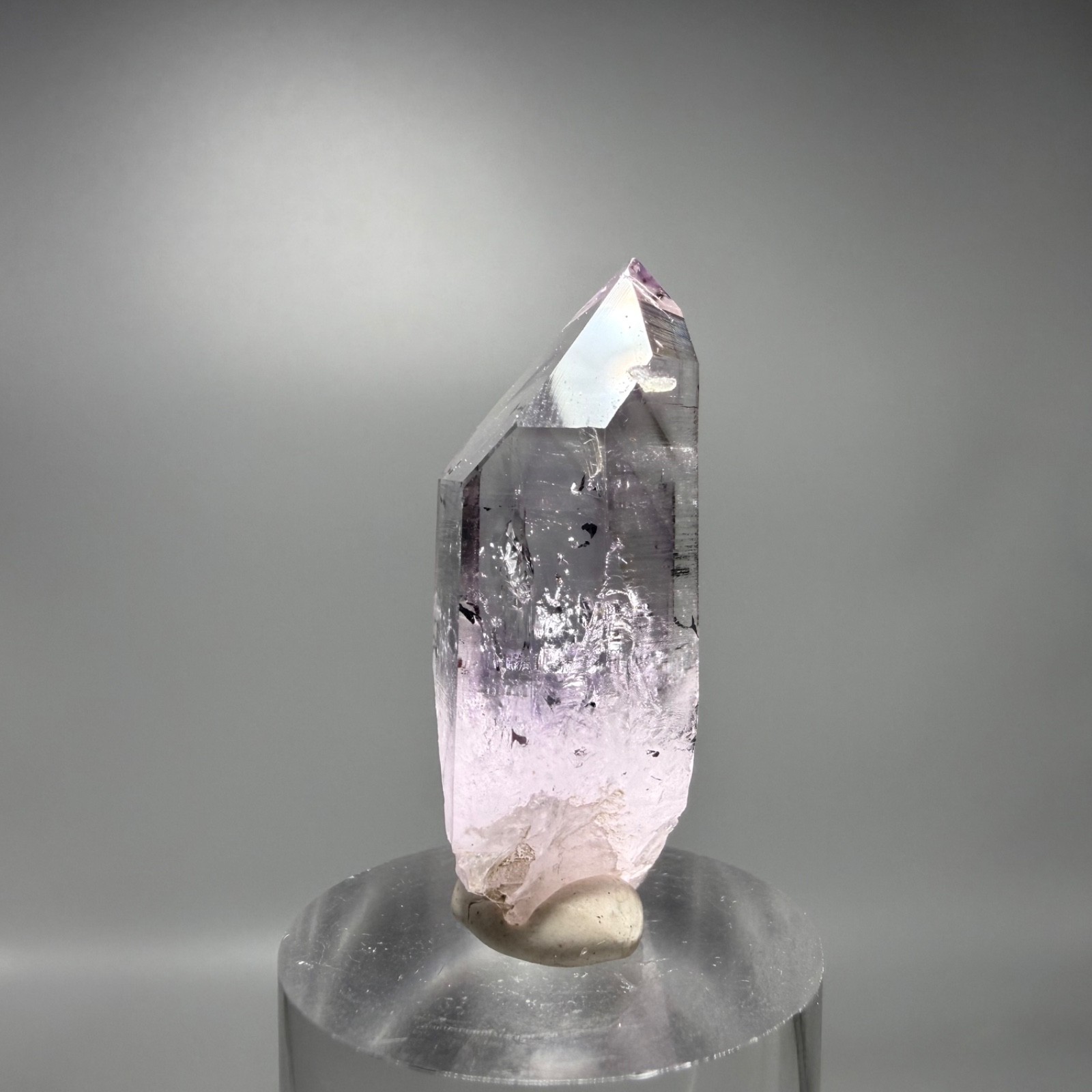 Large Moving Bubble! Rare Lilac Rainbow Brandberg Amethyst Enhydro Crystal