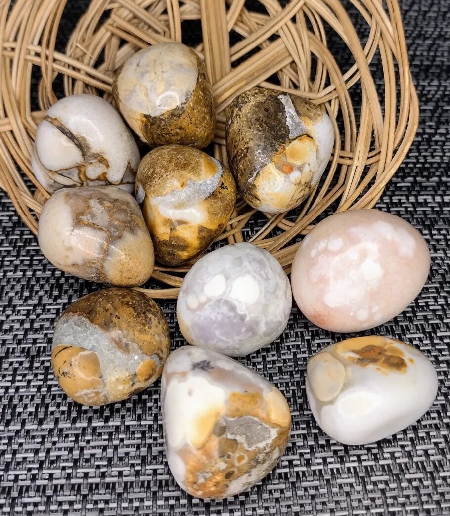 Conglomerate Jasper Tumbles 8.2oz bag 10 pieces large tumbles – single tumble