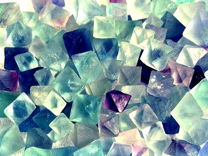 Fluorite octahedron crystal all natural 15 crystals per buyer green/blue/violet