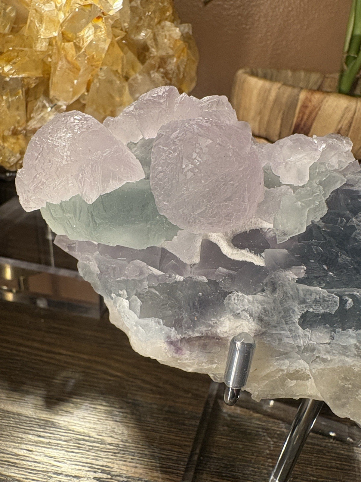 Stunning Blue/ lavendar/ yellow colored fluoriteApprox 6in x 3in