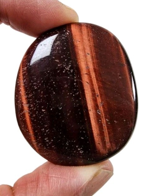 Tigers Eye Red Polished Smooth Stone Africa 25.4 grams