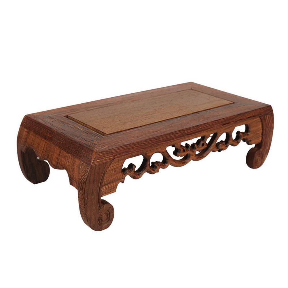 Oriental Furniture Display Stand Wooden Rosewood Carved Base Rectangular Vase…