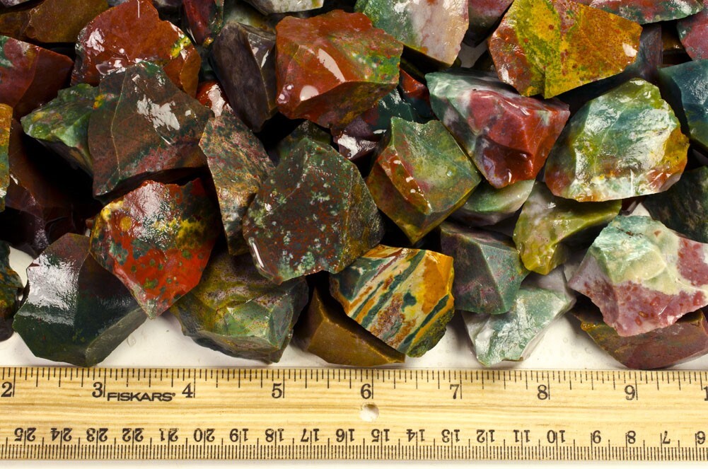 1/4 lb Fancy Jasper Rough Stones-Natural Crystal Mineral Rock Specimens Tumbling