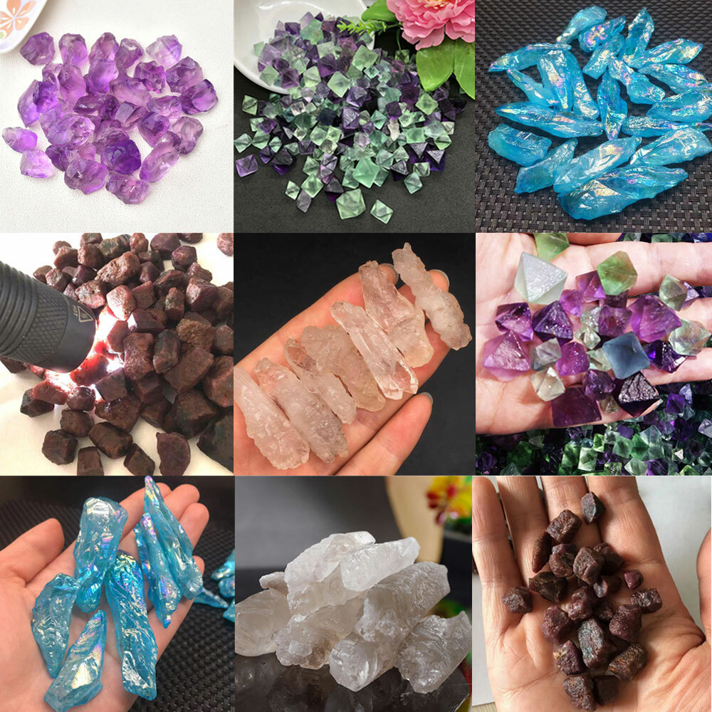 Lot Bulk Mixed Crafters Gems Crystal Natural Rough Raw Mineral Rocks 100g