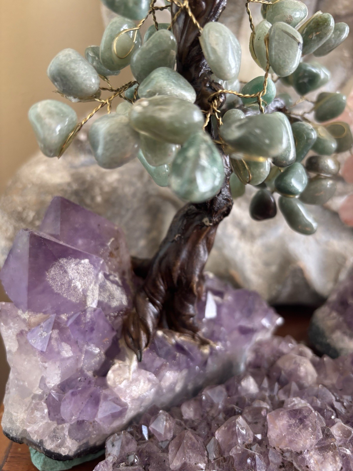 Jade And Amethyst Tree New Without Tags