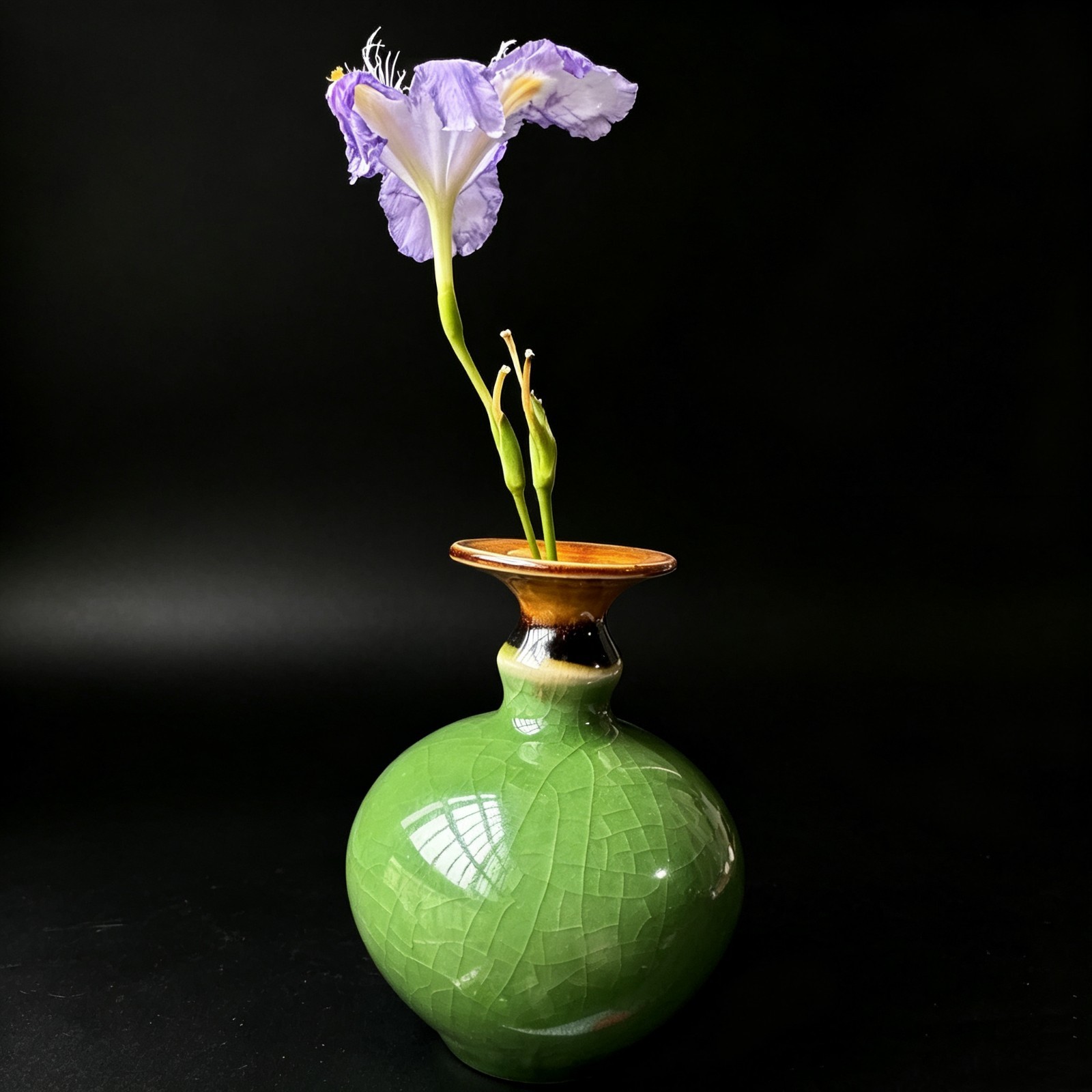 Handmade Ceramic Vase 2.9″ Art Pottery Sculpture Unique Home Decor Centerpiece