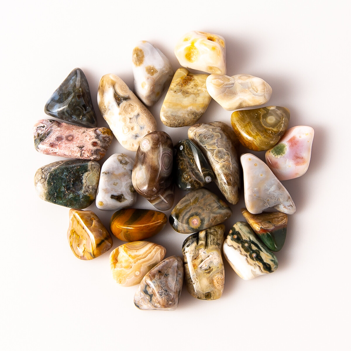 50g Tumbled Ocean Sea Japer Gemstone Crystals 15-30 Stones Gem Rock Specimens